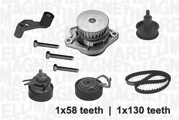 Magneti Marelli Wasserpumpe + Zahnriemensatz [Hersteller-Nr. 341403680001] für Skoda, Audi, VW, Seat