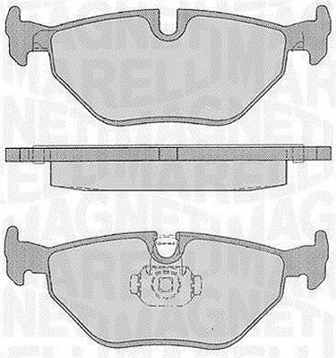 Magneti Marelli Bremsbelagsatz, Scheibenbremse [Hersteller-Nr. 363916060157] für Alpina, Rover, BMW, Saab, Mg