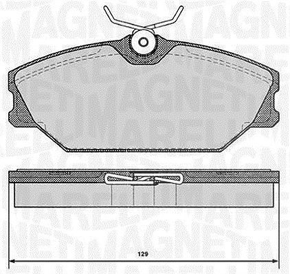 Magneti Marelli Bremsbeläge vorne (Satz) [Hersteller-Nr. 363916060377] für Renault