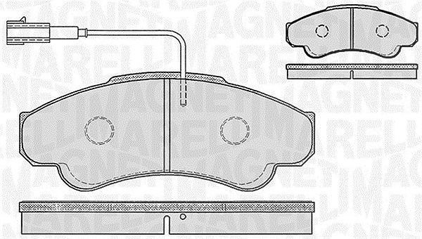Magneti Marelli Bremsbelagsatz, Scheibenbremse [Hersteller-Nr. 363916060187] für Citroën, Fiat, Peugeot