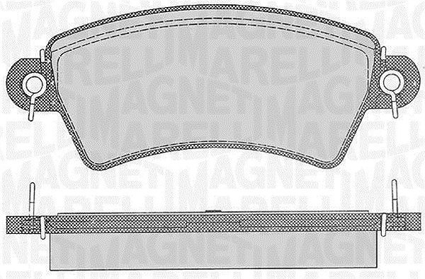 Magneti Marelli Bremsbelagsatz, Scheibenbremse [Hersteller-Nr. 363916060537] für Peugeot, Citroën