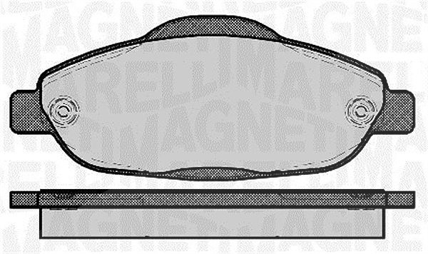 Magneti Marelli Bremsbelagsatz, Scheibenbremse [Hersteller-Nr. 363916060373] für Peugeot