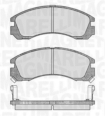 Magneti Marelli Bremsbelagsatz, Scheibenbremse [Hersteller-Nr. 363916060339] für Citroën, Mitsubishi, Peugeot, Chevrolet
