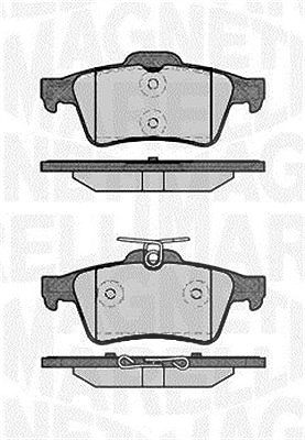 Magneti Marelli Bremsbelagsatz, Scheibenbremse [Hersteller-Nr. 363916060243] für Citroën, Opel, Cadillac, Mazda, Ford, Chevrolet, Pontiac, Audi, Jagua