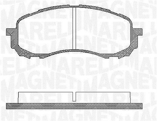 Magneti Marelli Bremsbelagsatz, Scheibenbremse [Hersteller-Nr. 363916060400] für Subaru