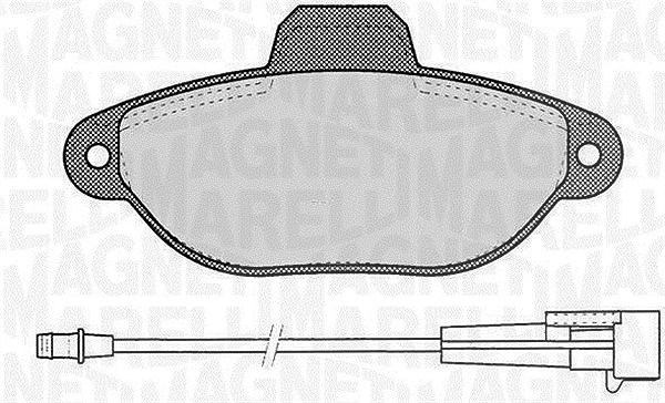 Magneti Marelli Bremsbelagsatz, Scheibenbremse [Hersteller-Nr. 363916060217] für Zastava, Ford, Fiat, Lancia