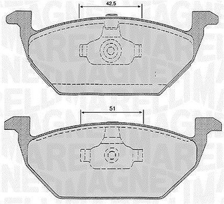 Magneti Marelli Bremsbeläge vorne (Satz) [Hersteller-Nr. 363916060134] für Seat, Streetscooter, Audi, VW, Skoda