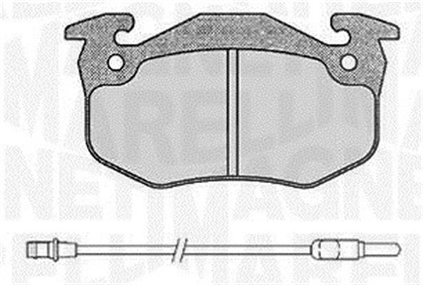 Magneti Marelli Bremsbelagsatz, Scheibenbremse [Hersteller-Nr. 363916060378] für Peugeot, Renault