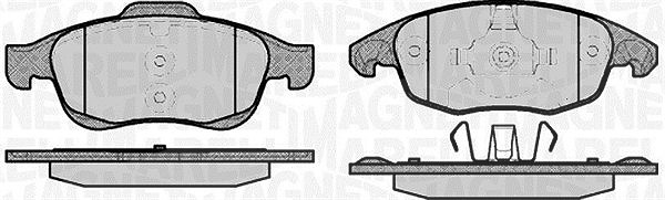 Magneti Marelli Bremsbelagsatz, Scheibenbremse [Hersteller-Nr. 363916060169] für Ds, Peugeot, Citroën