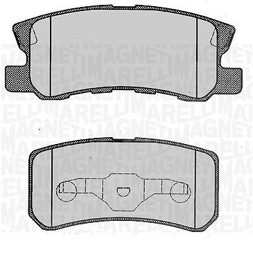 Magneti Marelli Bremsbelagsatz, Scheibenbremse [Hersteller-Nr. 363916060340] für Citroën, Jeep, Peugeot, Fiat, Dodge, Mitsubishi, Chrysler, Lancia