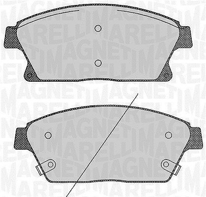 Magneti Marelli Bremsbelagsatz, Scheibenbremse [Hersteller-Nr. 363916060424] für Opel, Vauxhall, Chevrolet, Mitsubishi, Buick, Cadillac