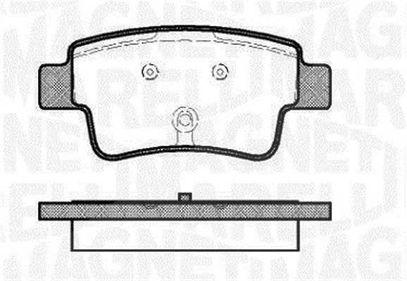 Magneti Marelli Bremsbelagsatz, Scheibenbremse [Hersteller-Nr. 363916060230] für Opel, Abarth, Fiat, Vauxhall