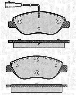 Magneti Marelli Bremsbelagsatz, Scheibenbremse [Hersteller-Nr. 363916060124] für Fiat, Alfa Romeo, Chrysler, Lancia, Saab