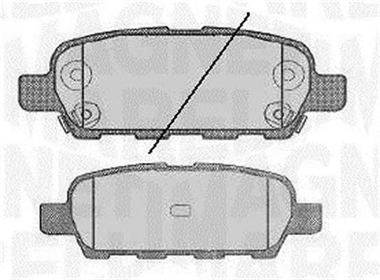 Magneti Marelli Bremsbelagsatz, Scheibenbremse [Hersteller-Nr. 363916060350] für Nissan, Renault, Suzuki, Infiniti