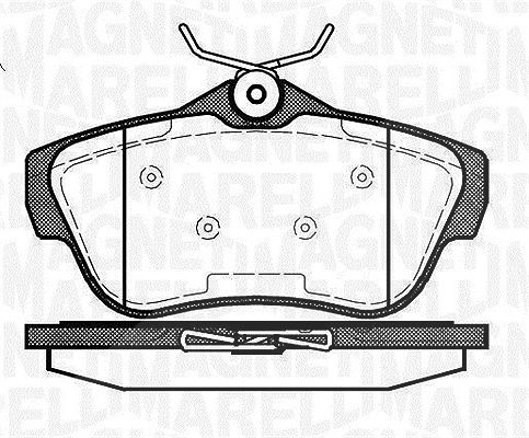 Magneti Marelli Bremsbelagsatz, Scheibenbremse [Hersteller-Nr. 363916060194] für Toyota, Citroën, Peugeot, Fiat