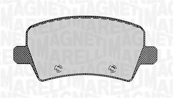 Magneti Marelli Bremsbeläge hinten (Satz) [Hersteller-Nr. 363916060264] für Ford, Volvo, Land Rover