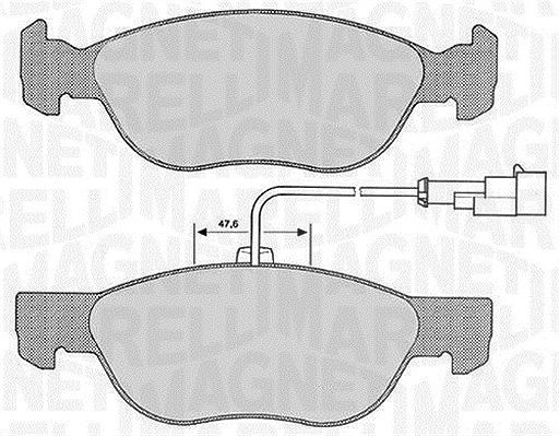 Magneti Marelli Bremsbelagsatz, Scheibenbremse [Hersteller-Nr. 363916060104] für Lancia, Alfa Romeo