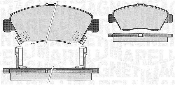 Magneti Marelli Bremsbelagsatz, Scheibenbremse [Hersteller-Nr. 363916060275] für Honda