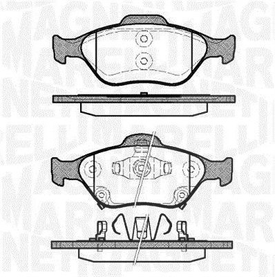 Magneti Marelli Bremsbelagsatz, Scheibenbremse [Hersteller-Nr. 363916060404] für Daihatsu, Toyota