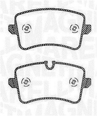 Magneti Marelli Bremsbelagsatz, Scheibenbremse [Hersteller-Nr. 363916060673] für Porsche, Audi