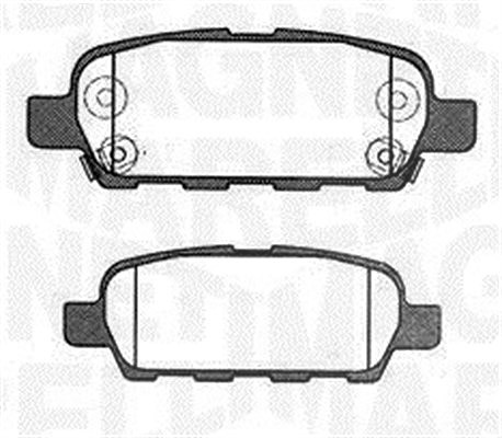 Magneti Marelli Bremsbelagsatz, Scheibenbremse [Hersteller-Nr. 363916060473] für Infiniti, Nissan, Suzuki, Renault