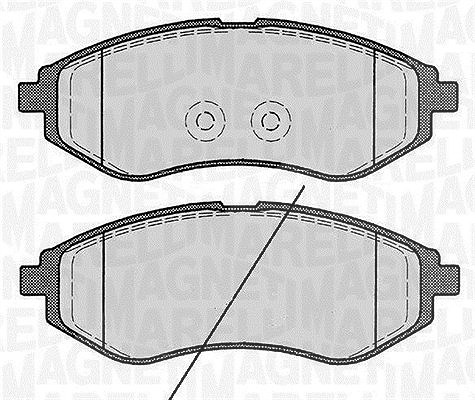 Magneti Marelli Bremsbelagsatz, Scheibenbremse [Hersteller-Nr. 363916060511] für Daewoo, Proton, Chevrolet