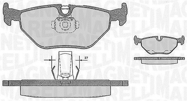 Magneti Marelli Bremsbelagsatz, Scheibenbremse [Hersteller-Nr. 363916060158] für Alpina, BMW