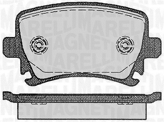 Magneti Marelli Bremsbelagsatz, Scheibenbremse [Hersteller-Nr. 363916060133] für Seat, Skoda, Audi, VW