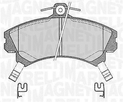 Magneti Marelli Bremsbelagsatz, Scheibenbremse [Hersteller-Nr. 363916060521] für Mitsubishi, Baic, Smart