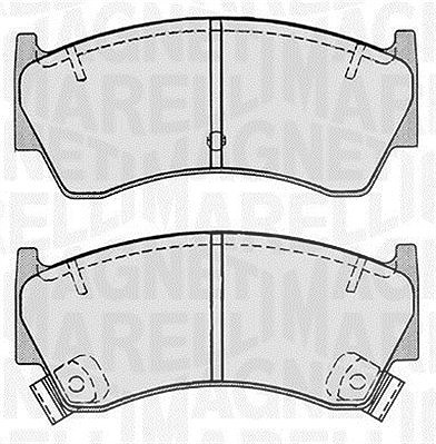 Magneti Marelli Bremsbelagsatz, Scheibenbremse [Hersteller-Nr. 363916060518] für Nissan