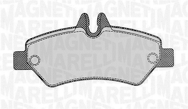 Magneti Marelli Bremsbelagsatz, Scheibenbremse [Hersteller-Nr. 363916060300] für Mercedes-Benz, Mitsubishi, VW