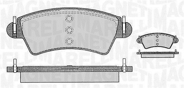 Magneti Marelli Bremsbelagsatz, Scheibenbremse [Hersteller-Nr. 363916060538] für Citroën, Peugeot