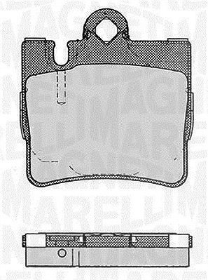 Magneti Marelli Bremsbelagsatz, Scheibenbremse [Hersteller-Nr. 363916060584] für Mercedes-Benz