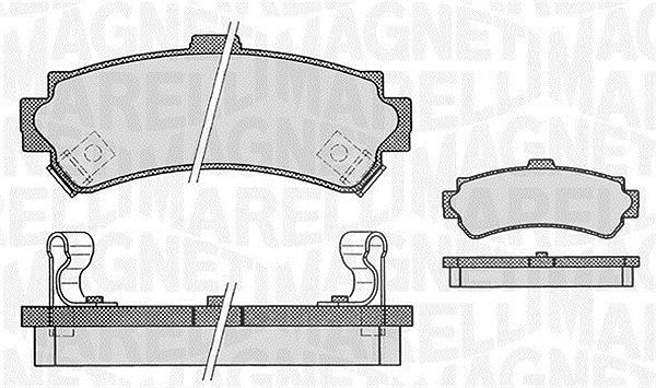 Magneti Marelli Bremsbelagsatz, Scheibenbremse [Hersteller-Nr. 363916060519] für Nissan