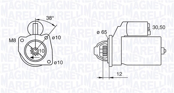 Magneti Marelli Starter [Hersteller-Nr. 063280060010] für Abarth, Fiat, Lancia, Alfa Romeo