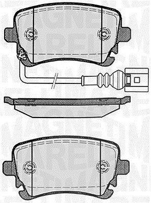 Magneti Marelli Bremsbelagsatz, Scheibenbremse [Hersteller-Nr. 363916060412] für VW, Audi