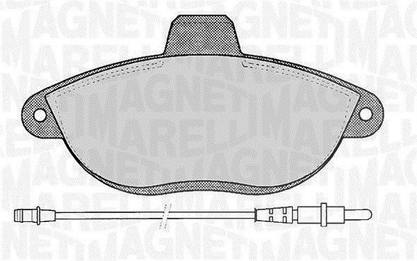 Magneti Marelli Bremsbelagsatz, Scheibenbremse [Hersteller-Nr. 363916060192] für Fiat, Citroën, Peugeot