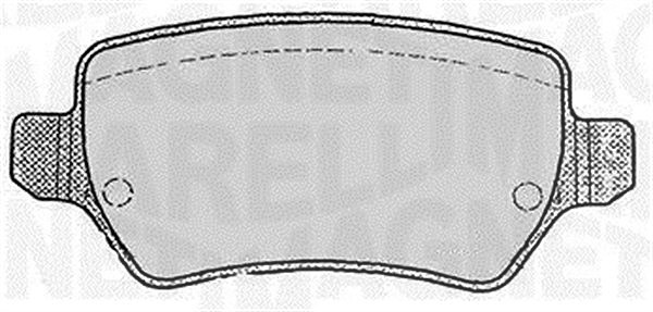 Magneti Marelli Bremsbelagsatz, Scheibenbremse [Hersteller-Nr. 363916060358] für Opel, Vauxhall, Lada, Kia
