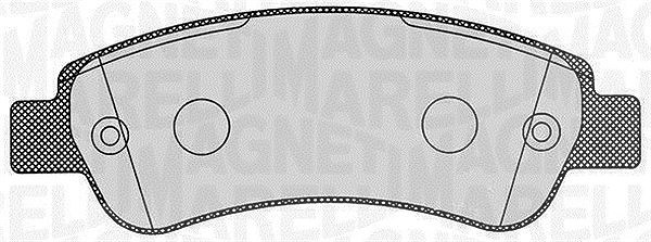 Magneti Marelli Bremsbelagsatz, Scheibenbremse [Hersteller-Nr. 363916060191] für Fiat, Peugeot, Citroën, Opel