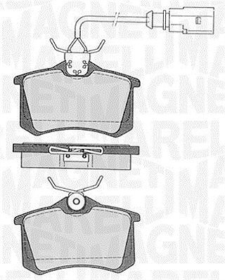 Magneti Marelli Bremsbelagsatz, Scheibenbremse [Hersteller-Nr. 363916060259] für Ford, Seat, VW