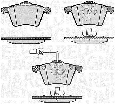 Magneti Marelli Bremsbelagsatz, Scheibenbremse [Hersteller-Nr. 363916060262] für Seat, Ford, VW
