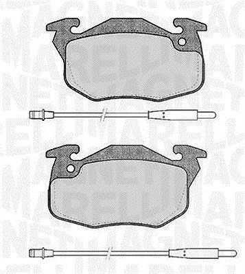 Magneti Marelli Bremsbelagsatz, Scheibenbremse [Hersteller-Nr. 363916060168] für Citroën, Renault, Dallas, Triumph, Peugeot, Mega