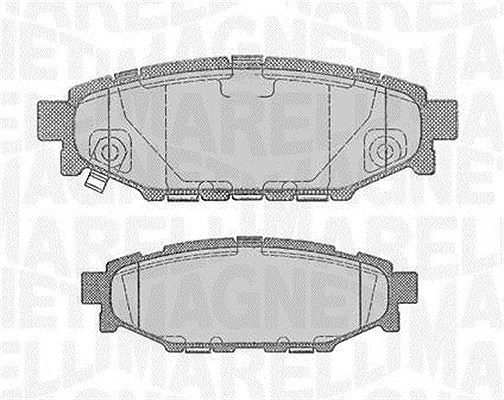 Magneti Marelli Bremsbelagsatz, Scheibenbremse [Hersteller-Nr. 363916060700] für Subaru, Toyota