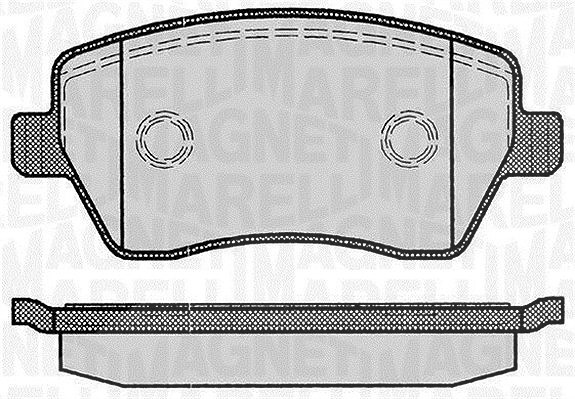 Magneti Marelli Bremsbeläge vorne (Satz) [Hersteller-Nr. 363916060347] für Mercedes-Benz, Dacia, Renault, Nissan, Lada