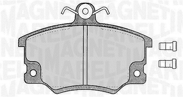Magneti Marelli Bremsbelagsatz, Scheibenbremse [Hersteller-Nr. 363916060105] für Seat, Abarth, Alfa Romeo, Pininfarina, Fiat, Autobianchi, Lancia