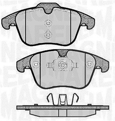 Magneti Marelli Bremsbelagsatz, Scheibenbremse [Hersteller-Nr. 363916060263] für Jaguar, Ford, Volvo, Mg, Land Rover