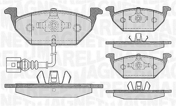 Magneti Marelli Bremsbelagsatz, Scheibenbremse [Hersteller-Nr. 363916060132] für Audi, VW, Skoda, Seat
