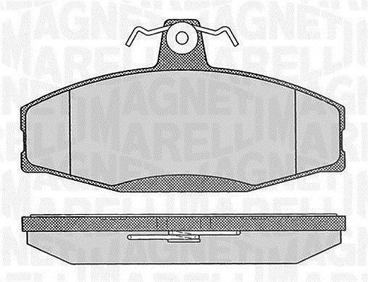 Magneti Marelli Bremsbelagsatz, Scheibenbremse [Hersteller-Nr. 363916060397] für Ford, VW, Skoda