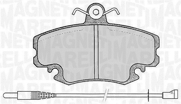 Magneti Marelli Bremsbelagsatz, Scheibenbremse [Hersteller-Nr. 363916060203] für Renault, Dacia, Alpine, Peugeot, Lada