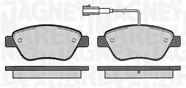 Magneti Marelli Bremsbelagsatz, Scheibenbremse [Hersteller-Nr. 363916060126] für Lancia, Peugeot, Alfa Romeo, Fiat, Abarth, Citroën